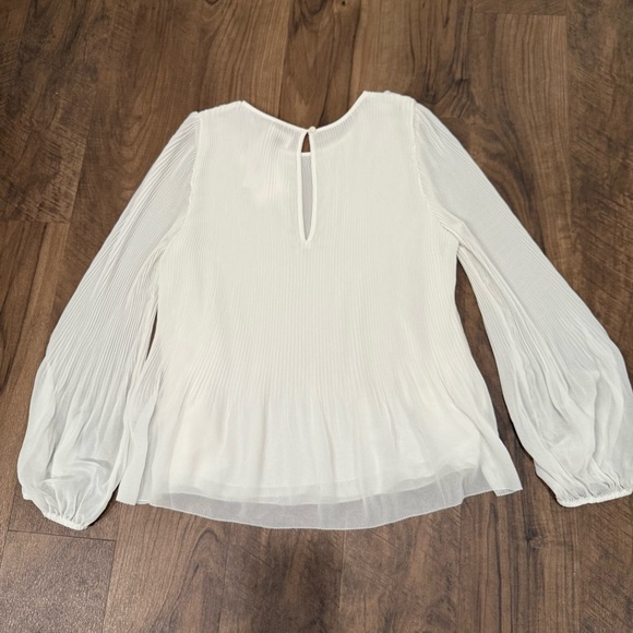 Wilfred NWT Ivory Pleated Long Sleeve Blouse Minimalist feminine Size Medium - Picture 6 of 9